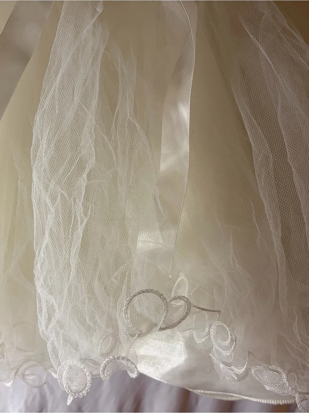 Vintage Baby Baptism Christening Dress Ivory Lace Tulle Size 2 NWOT